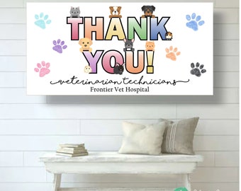 Veterinary Appreciation Week Banner Custom Thank You