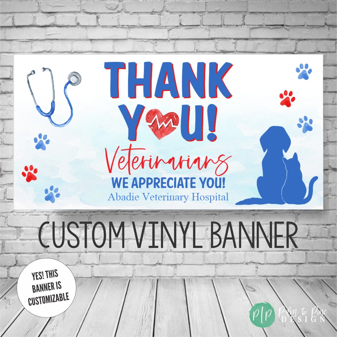 Veterinary Appreciation Week, Veterinarian Appreciation Banner, Thank
