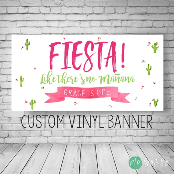 Fiesta Birthday Banner, Taco Bout a Party Decor, Fiesta Birthday Party, Fiesta Like there's no manana, Cactus Birthday Banner, Cactus Banner Il_570xn