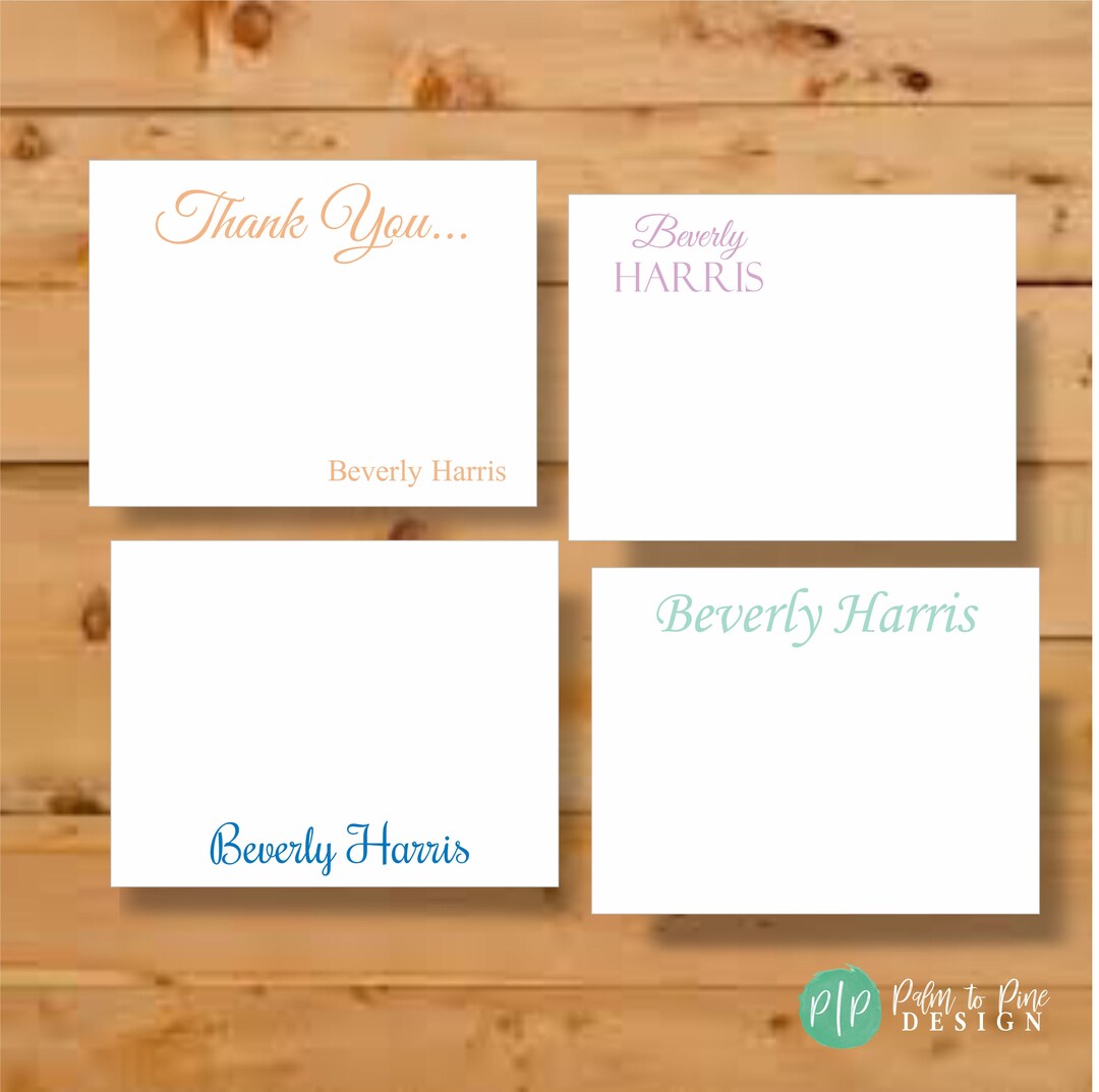 Personalized Stationery Set, Elegant Note Cards for Women, Custom ...