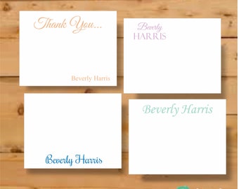 Personalized Stationery Set, Elegant Note Cards for Women, Custom Stationary Notecards