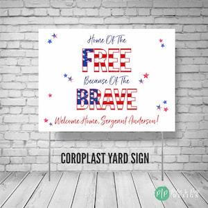 Support our troops yard sign, Military yard sign, Military Welcome Home Sign, patriotic yard sign, welcome home solider, thank veteran, USMC