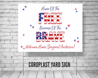 Support our troops yard sign, Military yard sign, Military Welcome Home Sign, patriotic yard sign, welcome home solider, thank veteran, USMC