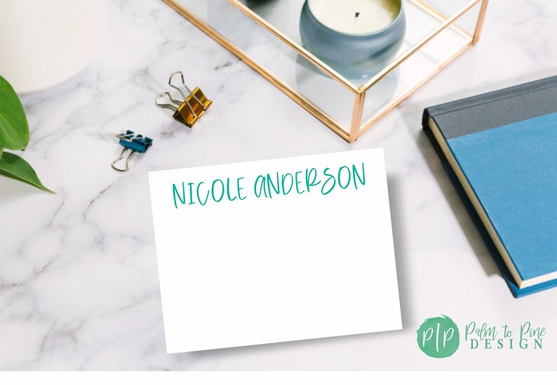 Personalized Stationery Set: Custom Modern Note Cards With Envelopes - Etsy