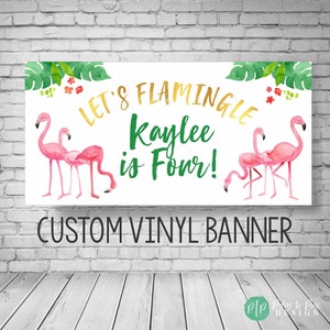 Flamingo Birthday Banner, Flamingo Birthday Party, Flamingo Birthday Backdrop, Flamingo banner, Flamingo Party Decoration, Tropical Flamingo