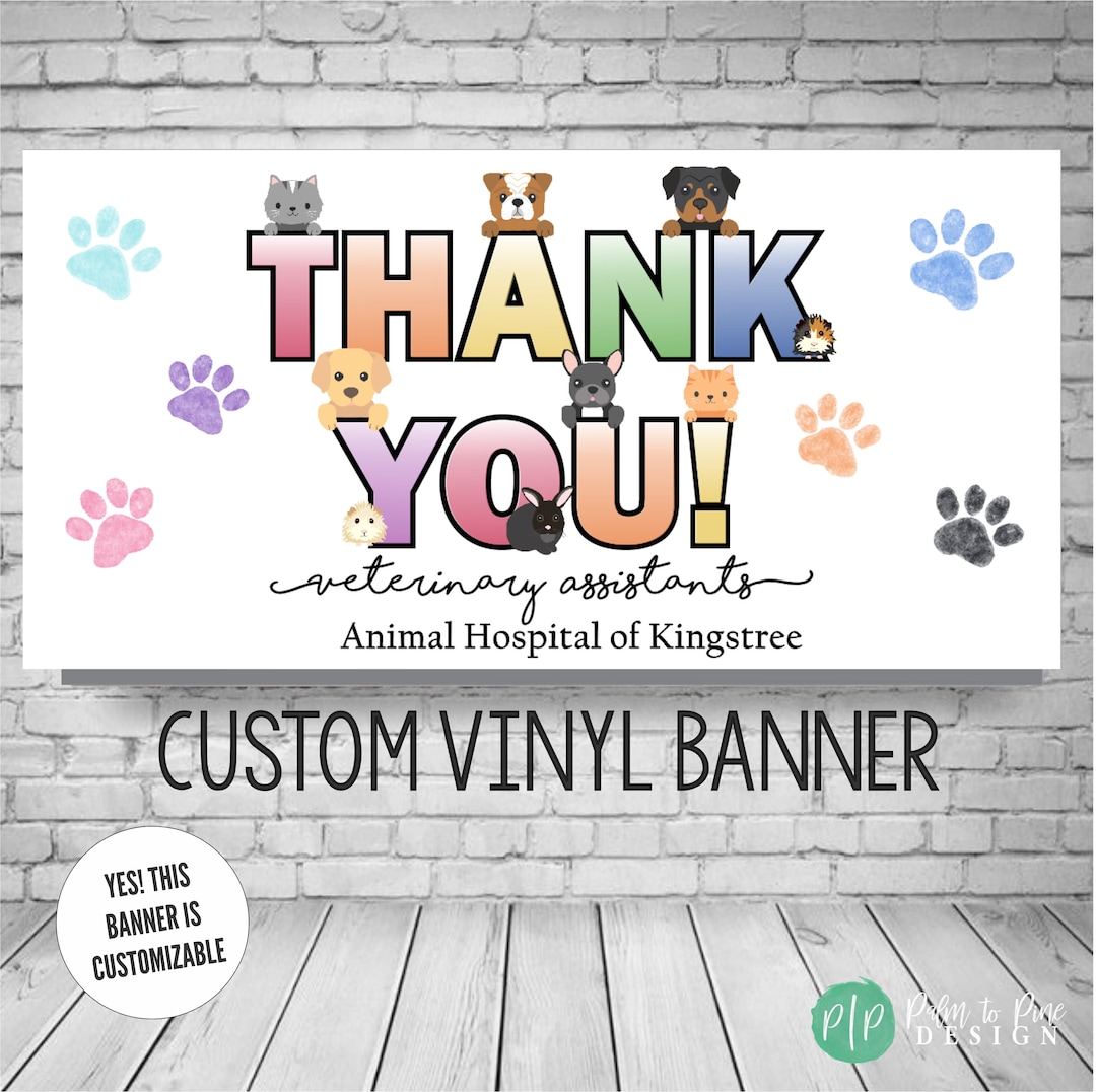Veterinary Receptionists Appreciation Banner, Veterinary Assistants Week Banner, Veterinary
