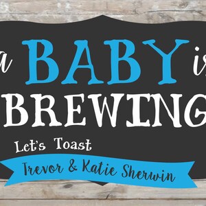 A Baby is Brewing Banner, Beer Baby Shower Decor, Beer Baby Shower, Co ...