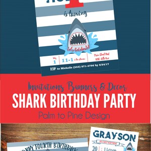 Shark birthday invitation, shark party invitations, Shark Invite, shark birthday, Shark Pool Party, jaws birthday, jaws party, shark party image 7