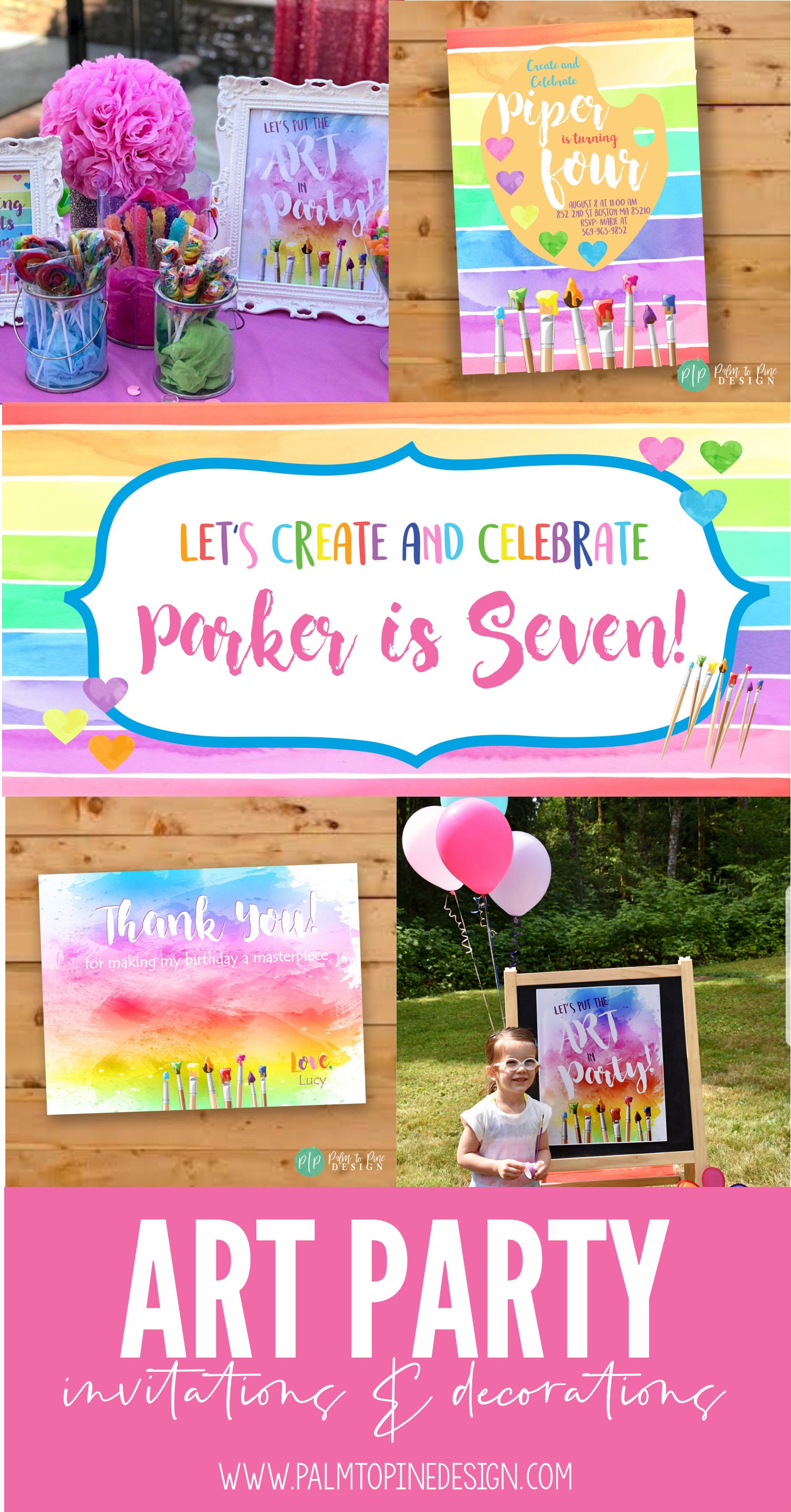 Paint Party Decor Art Party Decorations Paint Party Sign Etsy