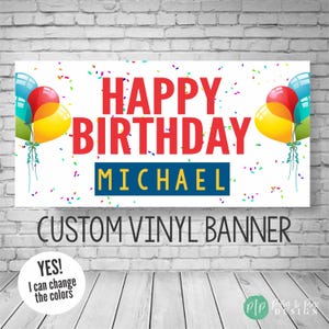 Happy birthday banner personalized, Birthday Banner for yard, Custom birthday banner, Reusable Birthday Banner, Birthday Sign for adults