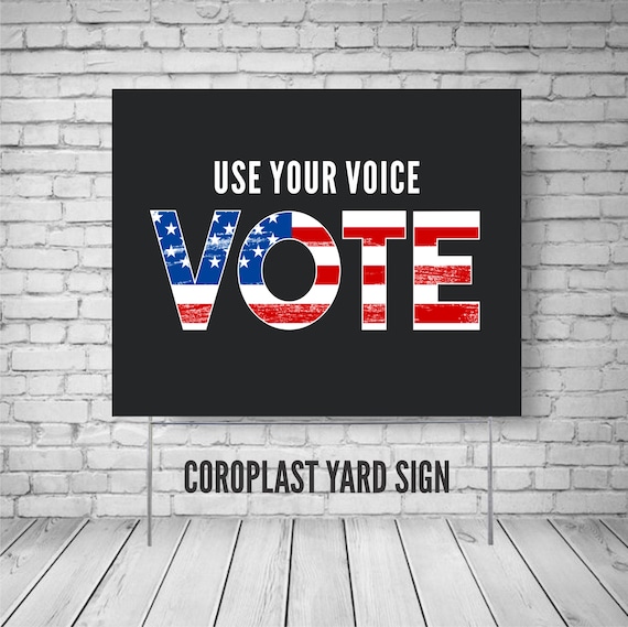 Vote yard sign, Political yard sign, Rally sign, Register to vote, American flag vote sign, Patriotic voting sign, Election yard sign, 2020 Il_570xn