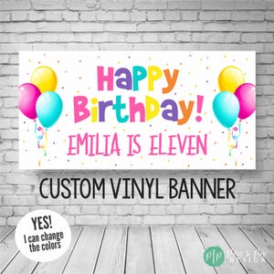Happy birthday banner personalized, birthday banner personalized, Custom birthday banner, birthday banner for girls, kids birthday banner