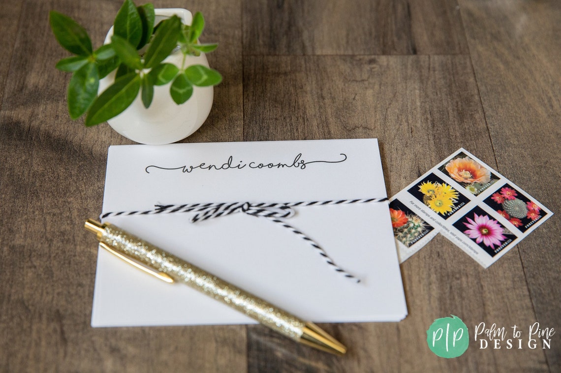 Personalized Stationary Stationery Cards Teacher Gift Etsy