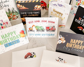 Handmade Happy Birthday Card, Birthday Card Pack Set, Birthday Card  Stationary, Balloon Birthday Card, Handmade Card, Birthday Gift Idea