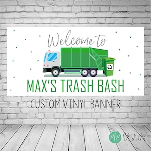 garbage truck birthday, Trash Bash Birthday Banner, Garbage Truck Party Decor, Garbage Truck Banner, garbage truck birthday decorations