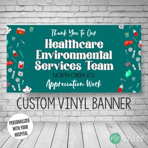 Environmental Service Week Appreciation Banner, EVS Tech Thank You Sign, Hospital Housekeeper Celebration Decor