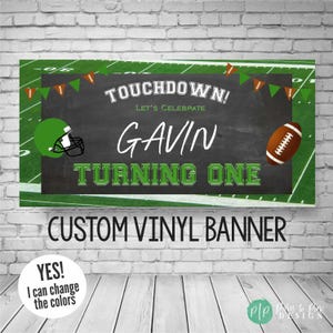Football Birthday Banner, Football Party Decor, Football Birthday Decoration, Football Backdrop, Birthday Banner, Personalized Football Sign