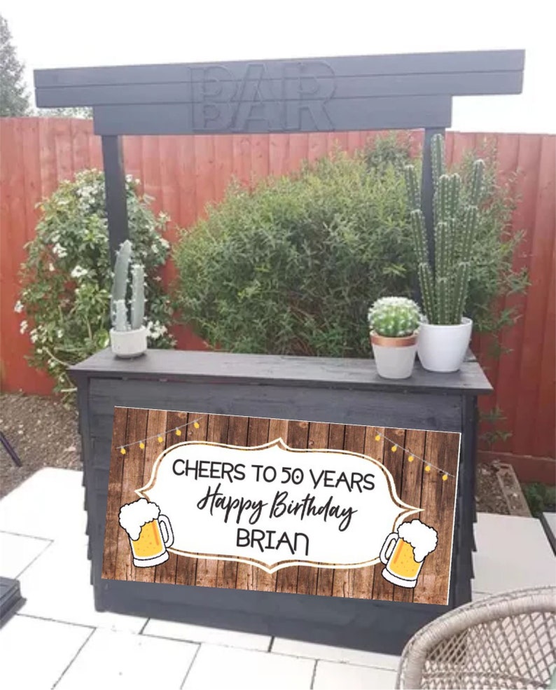 21st Birthday Banner Outdoor Birthday Banner Beer Birthday Etsy