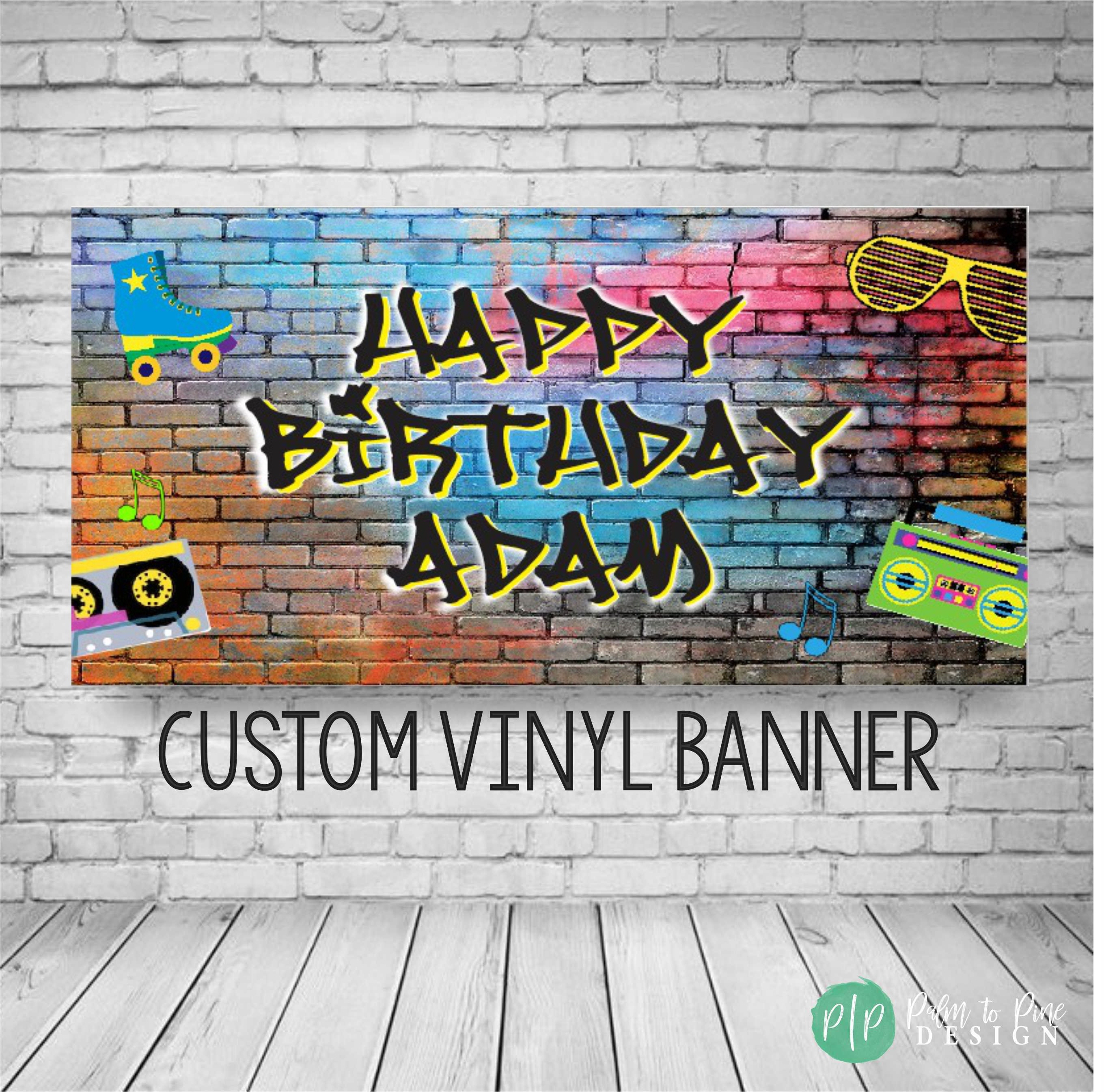 Graffiti Birthday Banner Personalized Party Backdrop Graffiti Birthday Banner Personalized Party Backdrop