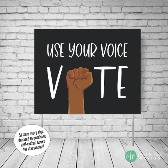 Vote yard sign, Black Lives Matter yard sign, Black Lives Matter Sign, political yard sign, rally sign, BLM yard sign, register to vote, BLM Il_570xn