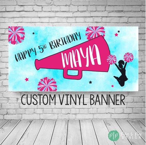 Cheerleading Birthday Banner, Cheer Birthday Party, Cheer Birthday