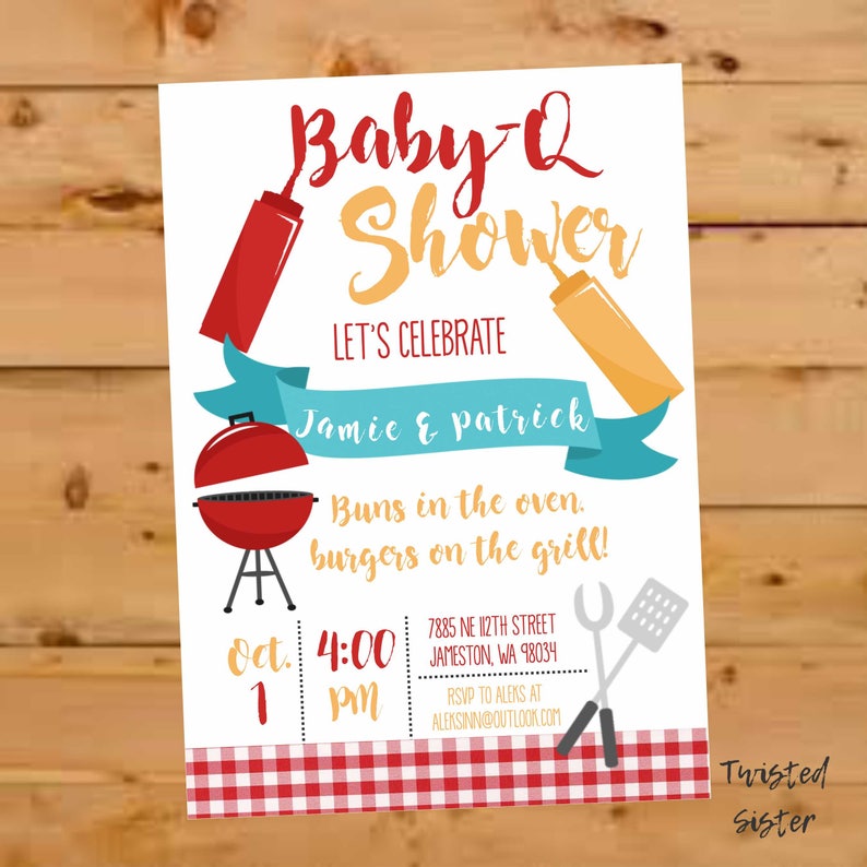 Bbq Invitation Baby Co Ed Baby Shower Invitation Co Ed Baby Etsy Bbq Invitation Baby Co Ed Baby Shower Invitation Co Ed Baby Etsy