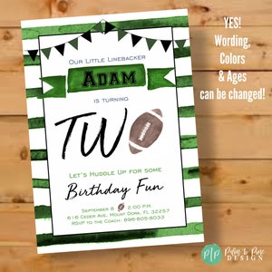 First Birthday Invitation, Football Invitation, Football Invite, Football Birthday Invite, Football 1st Birthday, Football First Birthday