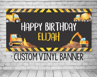 Construction Birthday Banner, Construction Banner, Construction Birthday Party, Construction Party Decorations, Birthday banner for boys