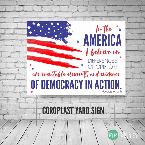 Patriotic yard sign, black lives matter sign for yard, anti-racism, John Lewis, Democracy, In this House yard sign, In this house we believe Il_570xn