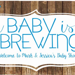 A Baby is Brewing Banner, Beer Baby Shower Decor, Beer Baby Shower, Co ...
