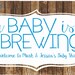 A Baby is Brewing Banner, Beer Baby Shower Decor, Beer Baby Shower, Co ...