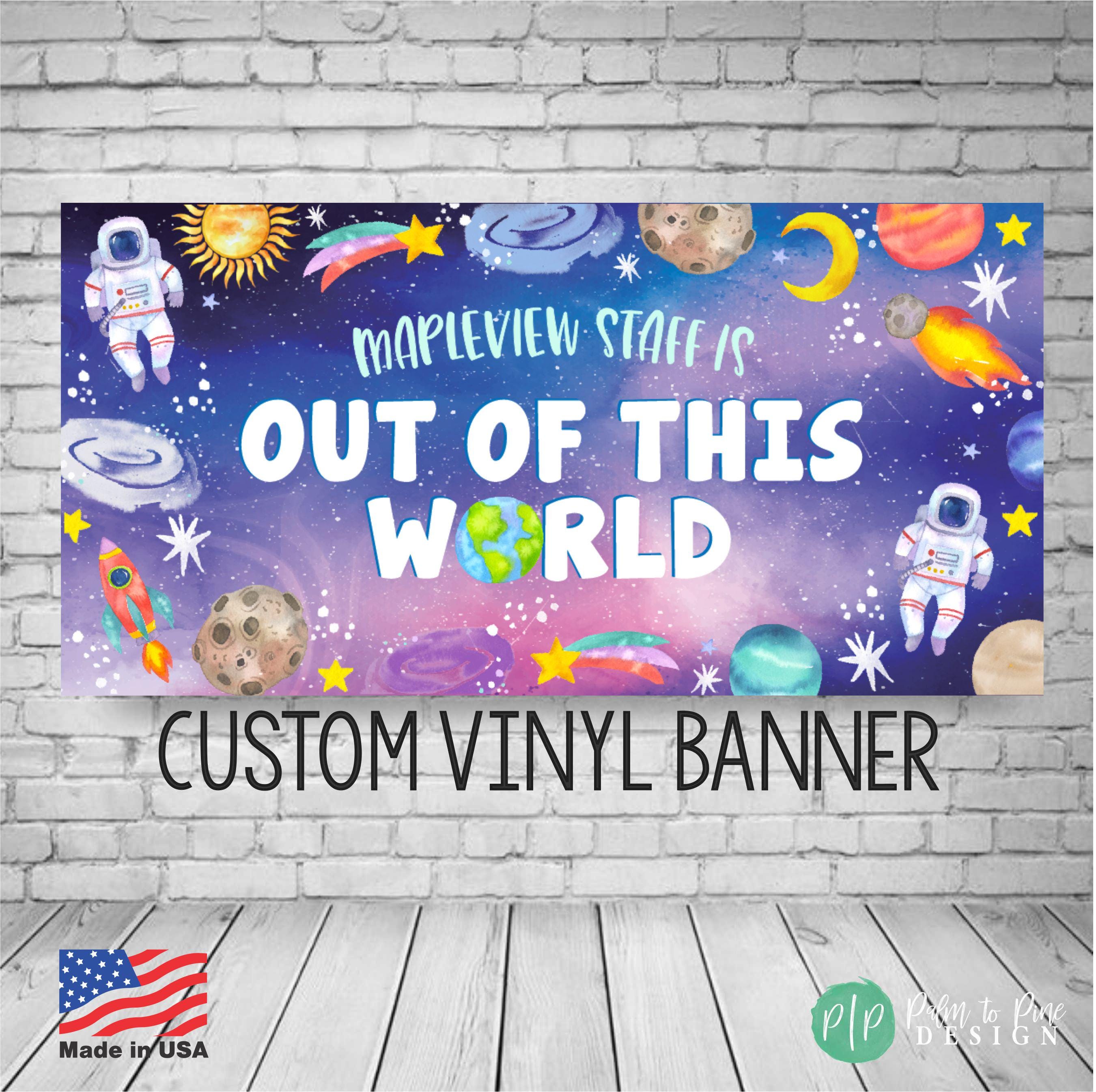 Out of This World Teacher Appreciation Banner, Teacher Appreciation Outer Space Banner, Back to School Decor, Welcome Back Teachers Sign
