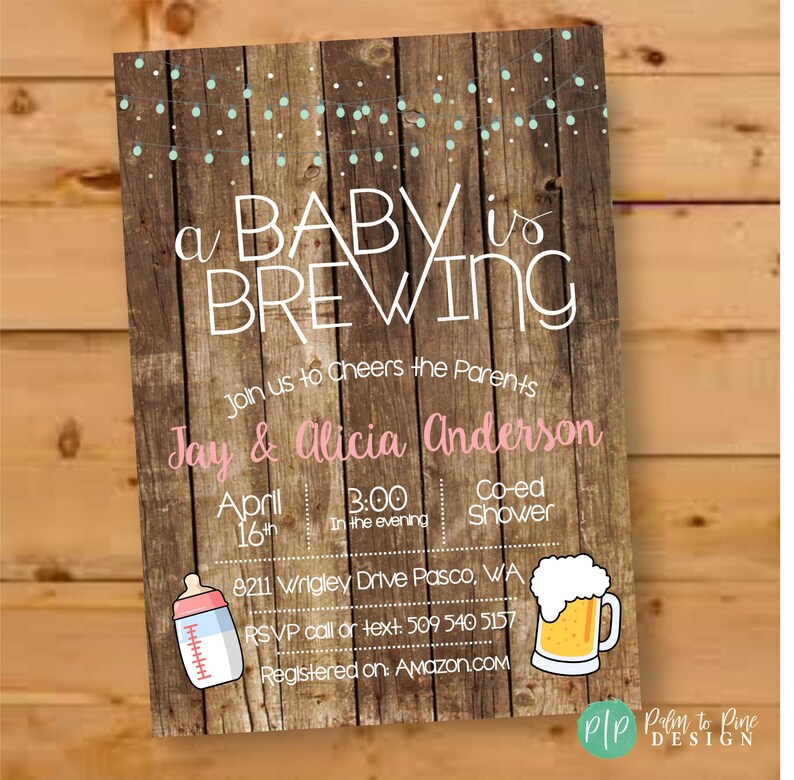 A Baby is Brewing Beer Bottle Labels Baby Shower Beer Bottle Etsy