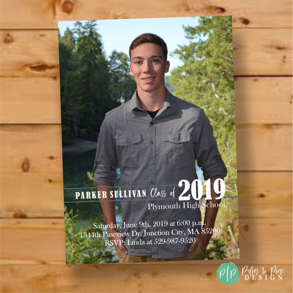 High School Graduation Party Invitation, Graduation Party Invitation, high school graduation party invitations, Graduation Announcement Male Il_570xn