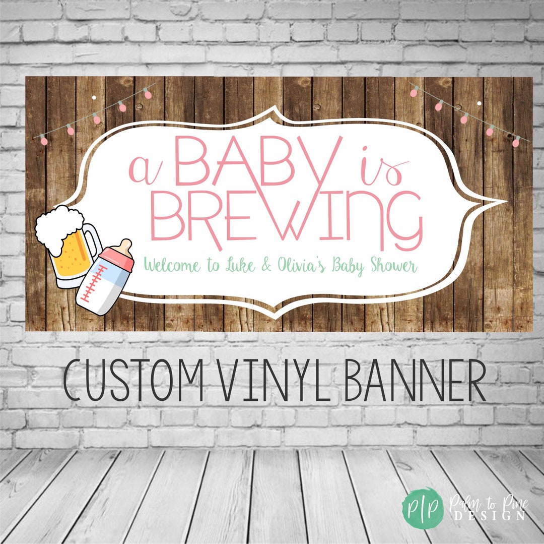 A Baby is Brewing Banner, Beer Baby Shower Decor, Beer Baby Shower, Co ...