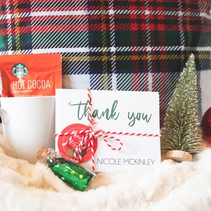 personalized stationery as Christmas gift with holiday themed decorations
