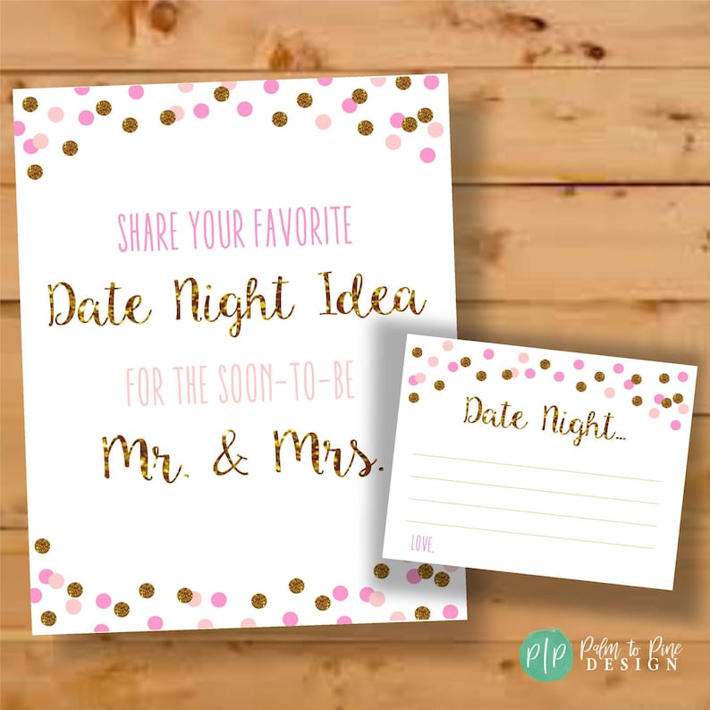 Date Night Printables Bridal Shower Ideas Image 0