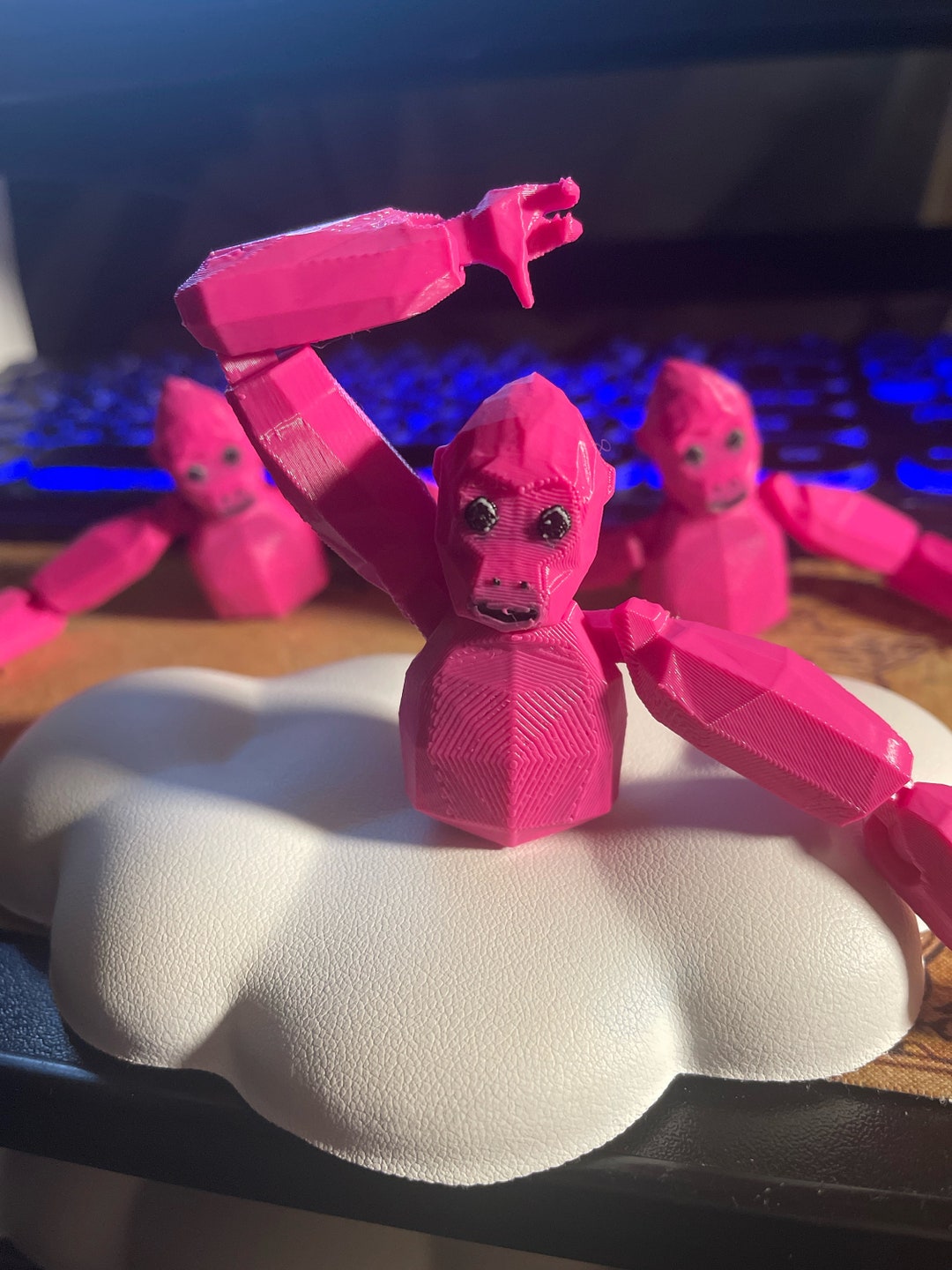 MINI Pink Gorilla Tag Articulating Fidget. Mini NOSILVERBELLYORFACE