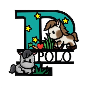 Placa de parede de madeira personalizada com nome de pônei/cavalo/burro - escolha QUALQUER cor, 2 tamanhos