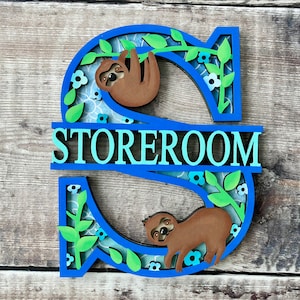Arte de pared de madera personalizado perezoso - pintado a mano en 2 tamaños en cualquier color