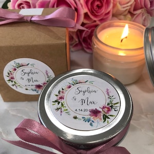 25 Candle Wedding Favors| Wedding Favors| Soy Candle Favors| Eco Candle Favors