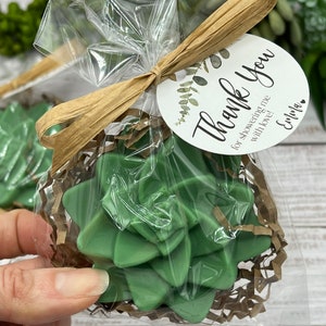 Succulent Soap Favors, Wedding Favors, Bridal Shower Favors, Baby Shower favors, Soap Favors, Green Succulent Soap, Eucalyptus Bridal Favors