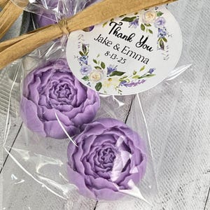 Peony Soap Favors-Baby Shower Girl in Bloom Bridal wedding decor,Dusty Rose Blush Wildflower Party Favors,MINI peony flower soap favors bulk