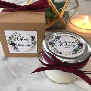 Bulk Candle Favors Personalized Candles for Candle Wedding Favors, Sox Wax Candle Favors for Baby Shower Favors, Bridal Shower Favors