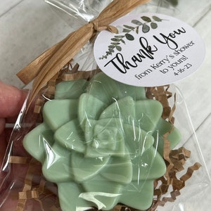 Succulent Soap Favors, Eucalyptus theme wedding favors, Bridal Shower Favors, Baby Shower favors, succulent soaps,Bulk Sage GreenSoap Favors
