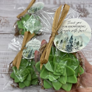 Wilderness Baby Shower, Succulent Soap Favors, wilderness wedding,Forest Bridal Shower Favors, Baby Shower favors,soap favors,rustic wedding