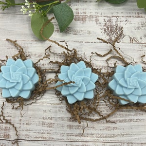 Succulent Soap Favors, wedding favors, Bridal Shower Favors, Baby Shower favors, succulent soaps,bridal soap favors, dusty blue wedding