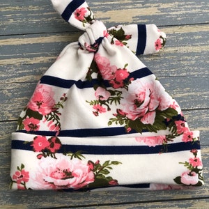 Floral Top Knot Hat