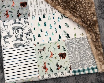 Wildlife | Woodsy Double Minky Blanket