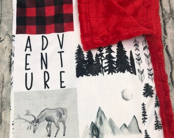 Adventure | Woodsy Double Minky Blanket